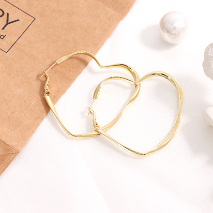 Metal Heart-shape Earrings