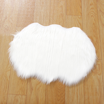 Imitation Animal Wool Floor Mat(White)