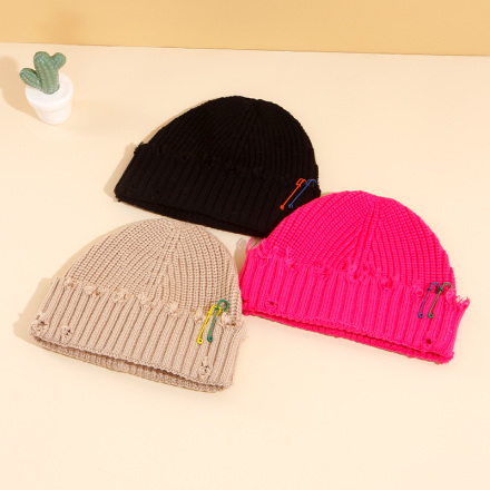 Stylish Small Pin Decoration Knitted Hat