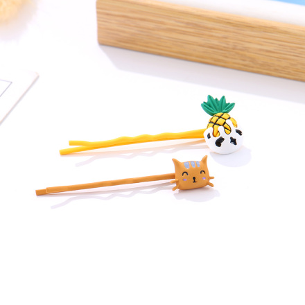 Kitten and Pineapple Hair Pin 2 PCS