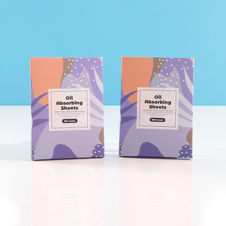 أوراق ماصة للزيت الطازج (100 ورقة * 2 كيس) (أرجواني لافندر)