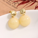 Simple Resin Round Earrings