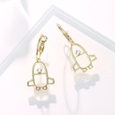 Simple Metallic Airplane Earrings