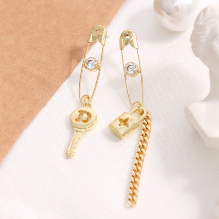 Stylish Love Lock Clip Earrings