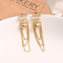 Simple Loving Heart Artificial Pearl Rhinestone Earrings