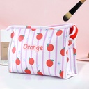 Fresh Orange Trapezoidal Cosmetic Bag
