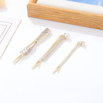 Elegant Bow Tie Hair Pin 3 PCS