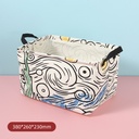 Famous Painting Series Starry Sky Fabric Storage Container(White)