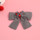Loving Heart Checks Bow Hair Clip