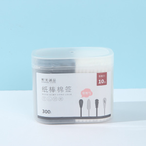 Double Tip Two-Tone Paper Stick Cotton Swab (With Ear Scoop)