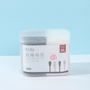 أعواد قطنية ذات عصا ورقية ثنائية اللون ذات لونين (مع مغرفة الأذن)