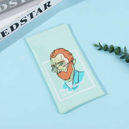 Famous Painting Series Glasses Pouch(Short Hair Men)
