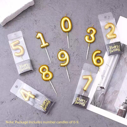 Birthday Gold Number Candle