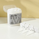Dull Polish Box Dental Floss Pick(White)(60 Count)