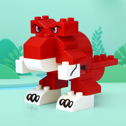 Red Dinosaur Building Block Toy(1050)