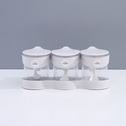 3-in-1 Plastic Condiment Dispenser Box (Gray)
