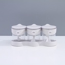 3-in-1 Plastic Condiment Dispenser Box (Gray)