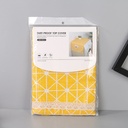 Geometry Pattern Dust-Proof Top Cover for Refrigerator/Washing Machine (Yellow)