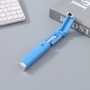 Lipstick-Shaped Design Stainless Steel Wired Selfie Stick (Blue)