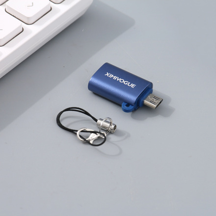 Micro-USB to USB  OTG Adapter (Sapphire Blue)
