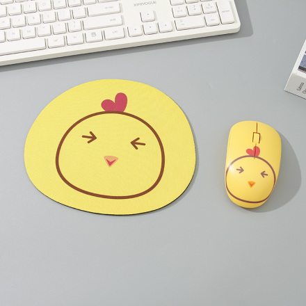 I5 Wireless Mouse and Mouse Pad Combo (Yellow Chicken)