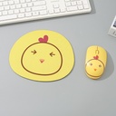 I5 Wireless Mouse and Mouse Pad Combo (Yellow Chicken)