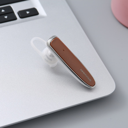 IB03 Leather  Texture Business Wireless Headset (Brown)