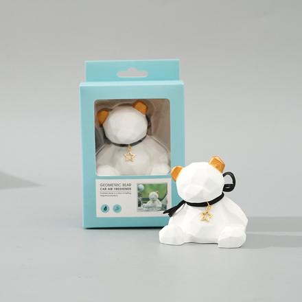 Geometric Bear Car Air Freshener (Ocean)