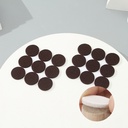 Round Adhesive Felt Pads 18 Pcs/Set (Brown)