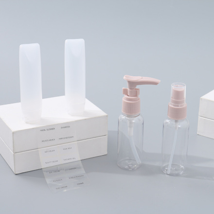 4-Pack Travel Bottles Set (Lotion Pink)
