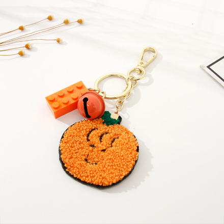 Cartoon Tangerine and Bell Key Chain