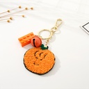 Cartoon Tangerine and Bell Key Chain