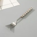 Geometric Collection Square Ceramic Handle Dinner Fork