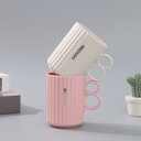 "8" Shaped Handle Toothbrush Mug (Pink/White)