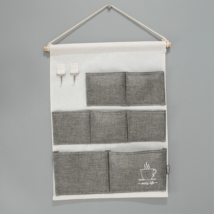 Simple Solid Color Series Hanging Storage with 7 Compartments (Gray)