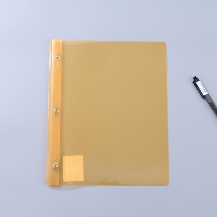 Letter Size File Folder with Prong Fasteners Clasps (Orange)