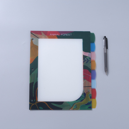 Animal Forest Series Letter Size Color-Coding File Folder (8 Sheets)