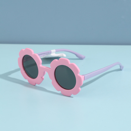Lovely Flower Flexible TPE Sunglasses for Kids (Pink) (5-12Y)