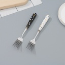 Minimalistic Gravel Collection Dinner Fork (Black/White)