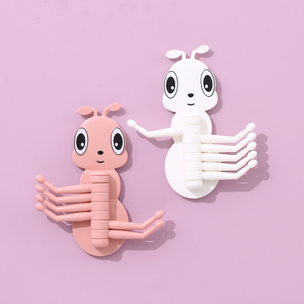Ant with Multiple Legs Adhesive Hook (White/Pink)