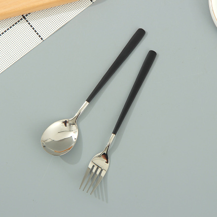 304 Stainless Steel Business Style Portable Fork & Spoon Set