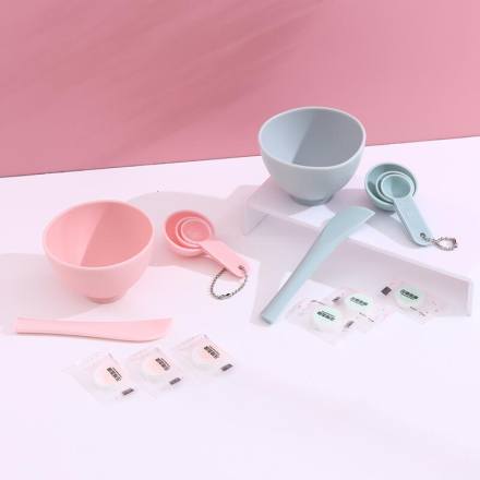 Silica Gel Face Mask Bowl Set-Pink