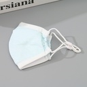 Striped Patchwork Cloth Mask for Kids – White