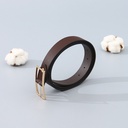 Square Buckle Belt for Women – Brown