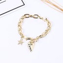 Heart Design Thick Chain Bracelet