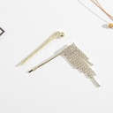 Rhinestones Tassel Bobby Pins Set