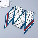 Botanical Elements Angled Long Neckerchief - Beige