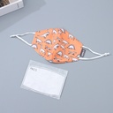 Dinosaur  Print Cloth Mask for Children（Orange)