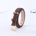 Square Buckle Leather Belt  For Women