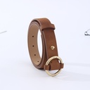 Vintage Style Frosted Leather Belt  For Women